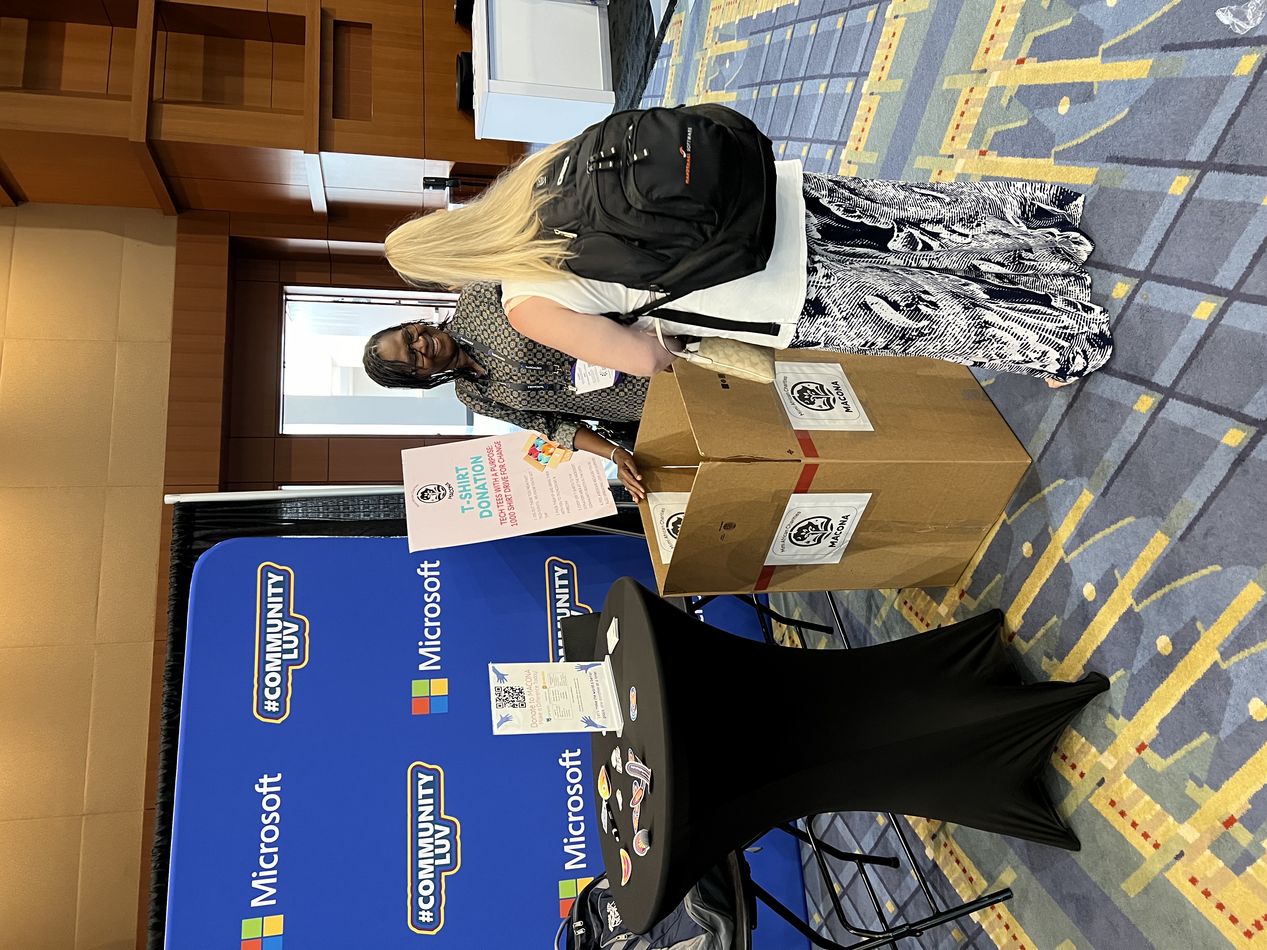 Donor conversation at the TechCon DC booth