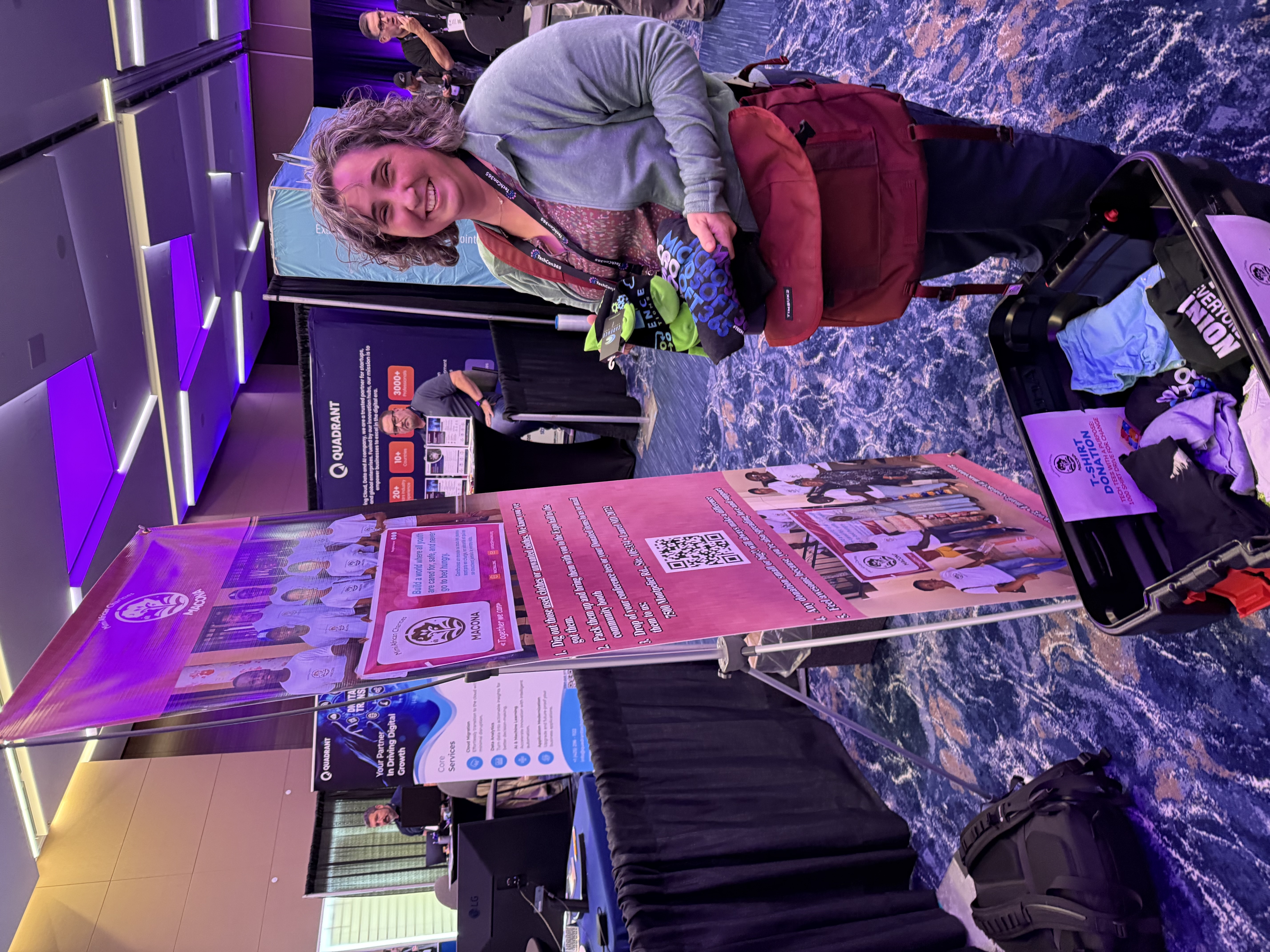 SPTechCon Texas donation drop-off booth